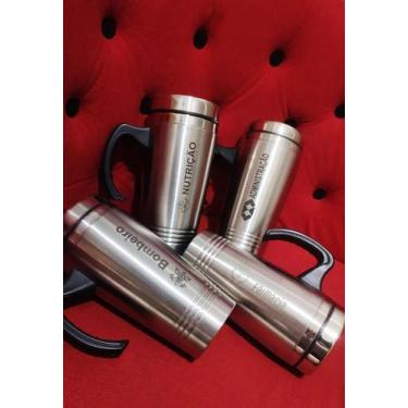 Imagem de Copo térmico inox com tampa personalizado de curso - 500 ml - Vikos, E