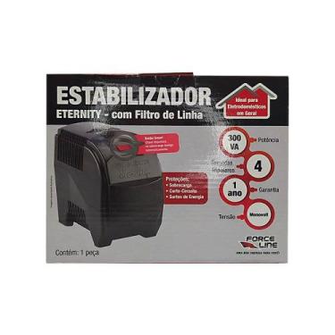 Imagem de Estabilizador 300Va Monovolt Botão Smart - Forceline