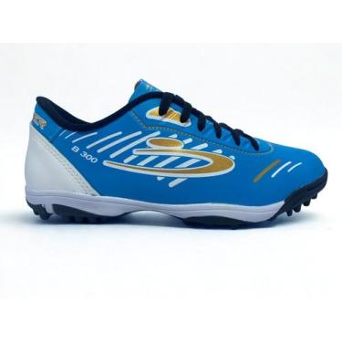 Imagem de Chuteira infantil Society B300 Azul/Branco - Bummer Diavolo, 35