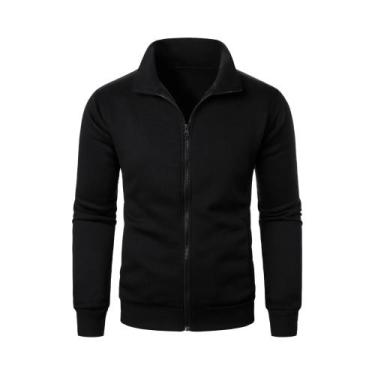 Imagem de Cardigan Masculino com Zíper - Casaco Esportivo Casual com Capuz e Gol