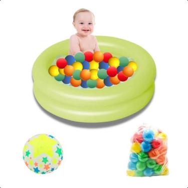 Imagem de Piscina Inflável Bebe 28L Bolinhas Bola Praia Infantil - KIDSBEHAPPY, 