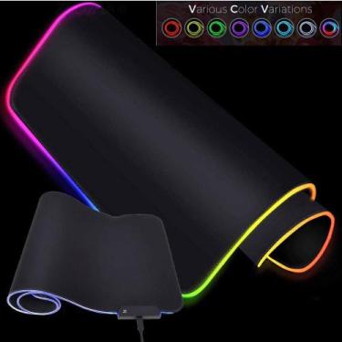 Imagem de Mouse Pad Gamer Led 7 Cores 13 Variações Iluminação RED1 - PDE