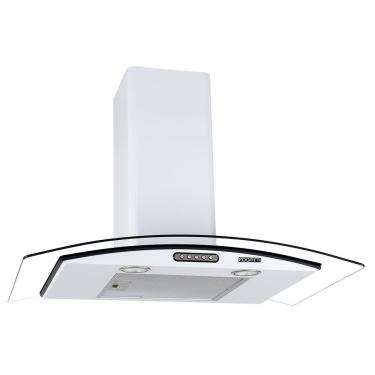 Imagem de Coifa de Parede Fogatti Vidro Curvo Slim 80cm Vidro com Exaustor e Depurador Branco 220V