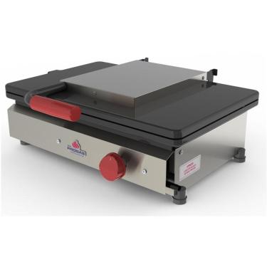 Imagem de Prensa Grill Simples a Gás PR-500GN Chapa 47x31cm Aço Inox Baixa Pressão Preto Progás