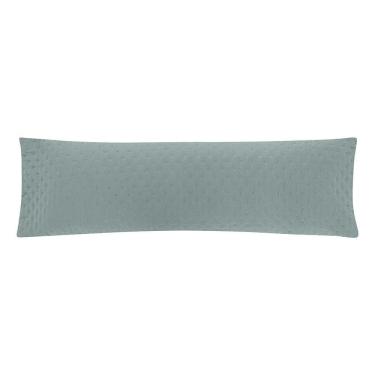 Imagem de Porta Travesseiro Body Pillow Ultrawave Frisson 130x40cm Liso Poliéster Toque Acetinado Azul Altenburg