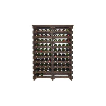 Imagem de Adega Vinho Madeira 80 Garrafas Tipo Mesinha Cor Imbuia C08