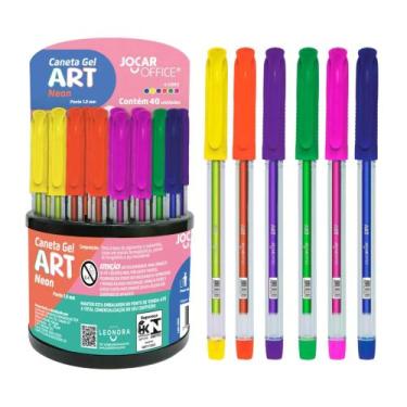 Imagem de Caneta Gel Art 1.0 Neon - Dispenser com 40 Unidades Sortidas Jocar Off