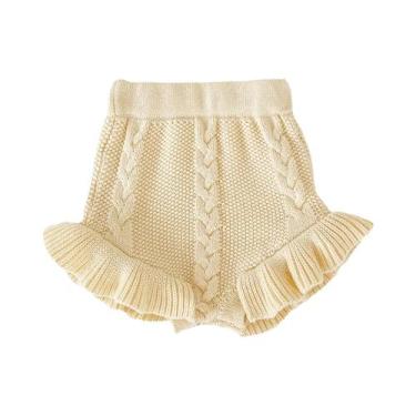 Imagem de Shorts De Bebê Menina De Outono Em Tricô Com Babado Na Barra, Estilo P