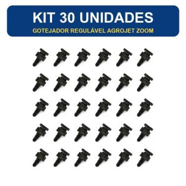 Imagem de Kit Gotejador Regulável Agrojet Zoom Rosca 1/4 Vazão 1-12L/h -, 30 uni