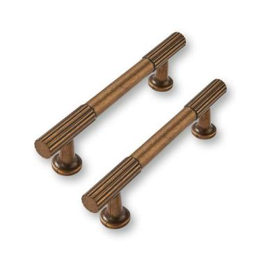 Imagem de Puxadores para armário CABDM 4" latão antigo, kit com 2