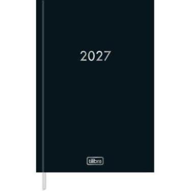Imagem de Agenda Costurada Napoli Preta 2027 Tilibra