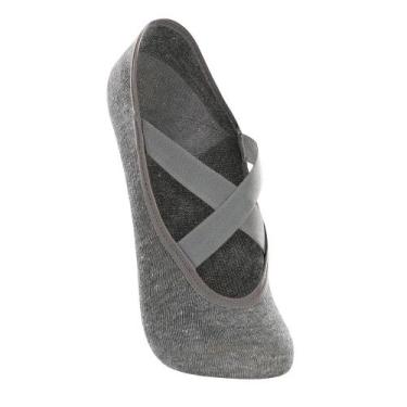 Imagem de Meia Lupo Antiderrapante Pilates 4942-006, Cinza chumbo, 37-40