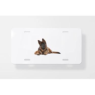 Imagem de Capa para placa de licença de pastor alemão – Capa para placa de carro – Capa para placa de carro 15 x 30 cm