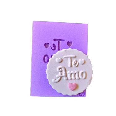 Imagem de TF20 MARCADOR TEXTURA TE AMO PASTA AMERICANA CONFEITARIA BISCUIT
