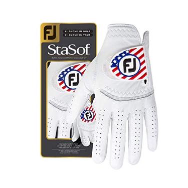 Imagem de Luva de golfe com bandeira da FootJoy StaSoft, Pérola, Small