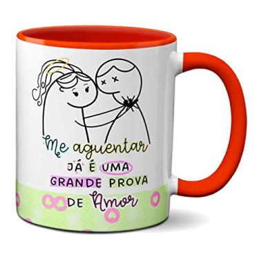 Imagem de Caneca Flork Namorados Me Aguentar Já É Uma Prova De Amor (Vermelha)