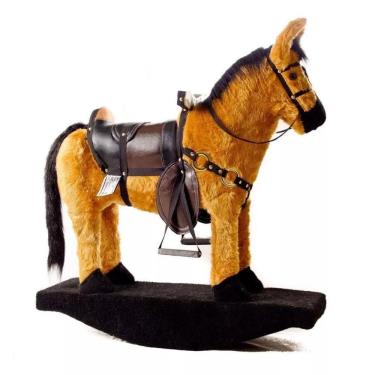 Imagem de Cavalo De Balanço Luxo Caramelo Artesanal