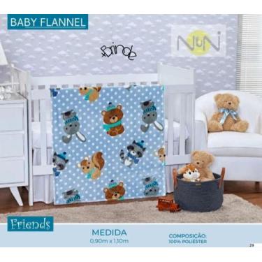 Imagem de Cobertor Bebê Baby Flannel 110X90cm Menino - Etruria - Etruria