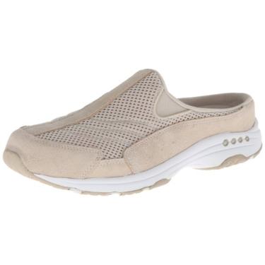 Imagem de Easy Spirit TRAVELTIME295 Mule Feminino, Camurça natural clara/branco, 12 Wide