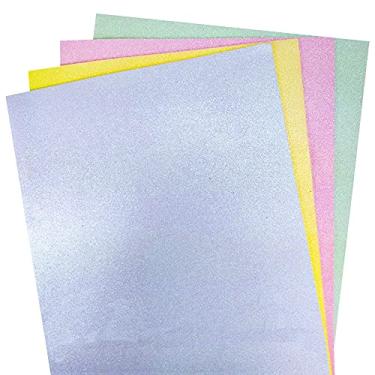 Imagem de Placa Em EVA, Make+, Com Gliter, 48x40 cm, Amarelo Pastel, 2 mm, Pacote com 10