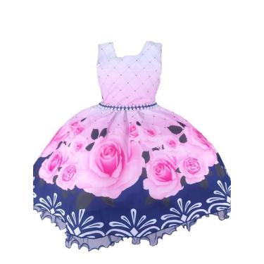 Vestido Infantil Azul Daminha Cinderela Aniversário Festa Princesa Frozen 1  Ao 3 Luxo - Baby's - Vestido Infantil - Magazine Luiza