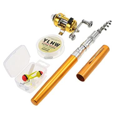 Imagem de Tingpai Pesca Rod Reel Combo Set telescópico portátil Bolso Pen Pesca Rod Pólo + Reel liga de alumínio linha de pesca io iscas Iscas Jig Hooks