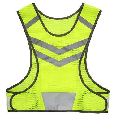 Imagem de Tingpai Outdoor Sports Running Veste reflexiva ajustável engrenagem de segu nça de malha leve pa mulheres Homens jogging andar de bicicleta