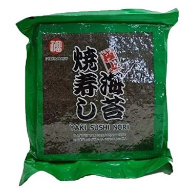 Imagem de Alga Nori 50 Folhas Temaki Fukumatsu Verde Yaki Sushi 140g