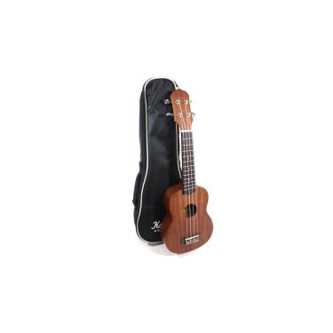 Imagem de Ukulelê Soprano Profissional Kalani 15414 8135 Tabaco Com Capa Luxo E Cordas Áquila