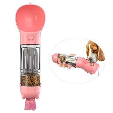 Imagem de Garrafa de água para cachorro portatil para caminhada portátil para animais de estimação dispensador de água copo de água multifuncional caixa