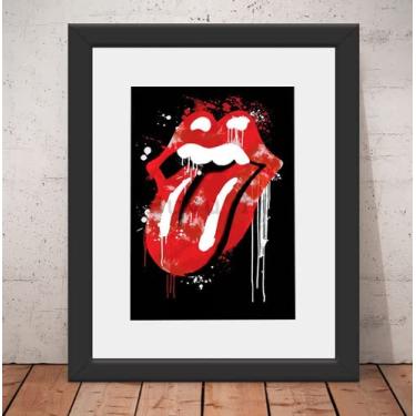 Imagem de Quadro The Rolling Stones 56x46cm Vidro + Paspatur U2846