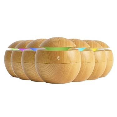 Imagem de Umidificador Purificador 7 cores de Led Ambientes Usb Ultrassonico Botão de ligar Touch Digital Cor Marfim 1 Refil extra