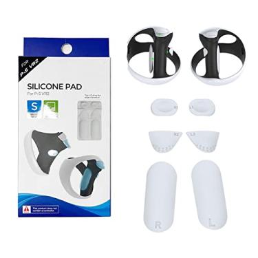 Imagem de Acessórios VR Gamepad conjunto de capas de silicone antiderrapantes para PS VR2 Grip Button Protection Capa à prova de poeira