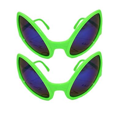Imagem de Óculos Alienígenas de Plástico Verde, Acessório de Fantasia Alienígena da Amosfun para Festa de Halloween, Cosplay