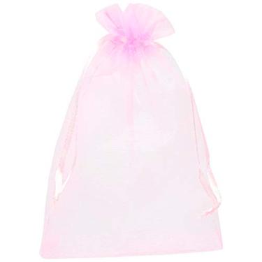 Imagem de Gala Saco de Tecido de Organza Pacote de 10 Unidades, Rosa (Bebê), 10 x 15 cm