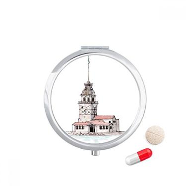 Imagem de Porta-comprimidos Maiden's Tower em Istambul Turquia Caixa de armazenamento de remédios Dispensador de recipiente