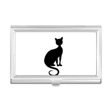Imagem de Carteira de bolso elegante com desenho de animal e desenho de gato preto