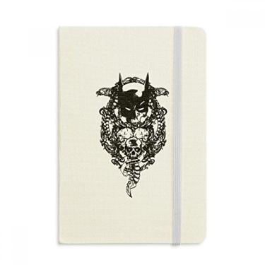 Imagem de Caderno de desenho de pirata com estampa de esqueleto, capa dura de tecido, diário clássico