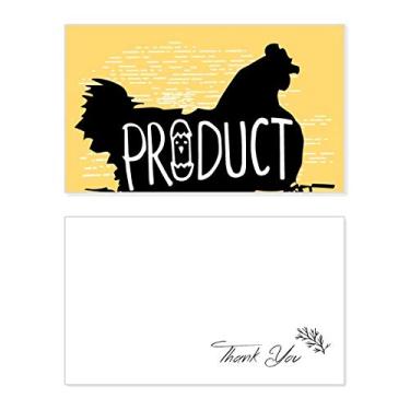 Imagem de Contorno de animal de galinha preta natural cartão de agradecimento aniversário aniversário saudação casamento agradecimento