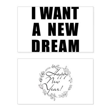 Imagem de Cartão de felicitações I Want A New Dream New Year Festival Bless Message Present