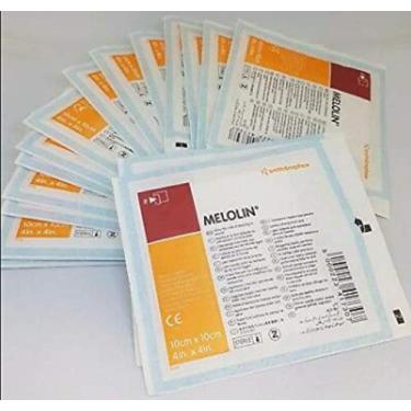 Imagem de MELOLIN Qtde 50 10 cm x 10 cm Curativos estéreis individuais não aderentes