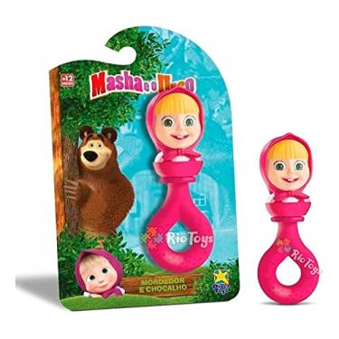 Imagem de Mordedor E Chocalho Da Masha E O Urso Coça Gengiva Bebezinho