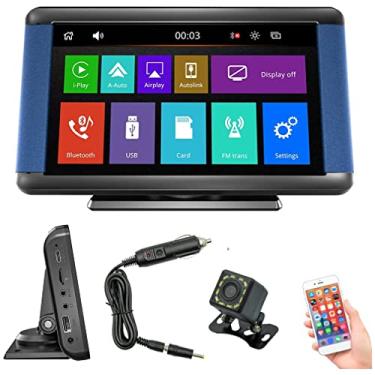 Imagem de XRC TECH Estéreo de carro portátil de 7 polegadas sem fio Carplay Android Auto, Bluetooth 5.0 Receptor de rádio de carro MP5 Player, Link de espelho, Suporte AUX/USB/SD/FM