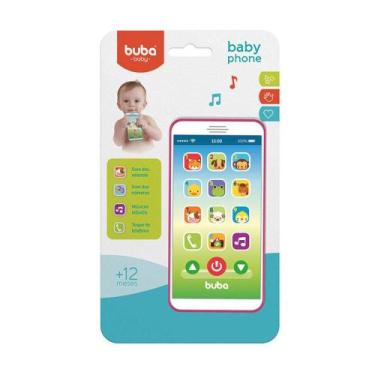 Imagem de Celular Infantil Baby Phone Rosa Buba Toys