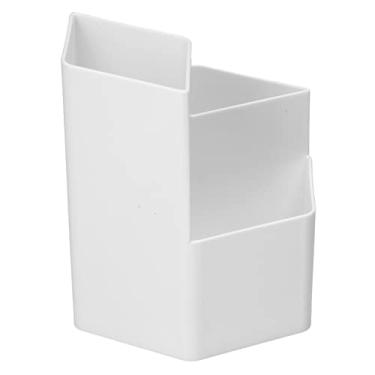 Imagem de Porta-lápis, Suporte de Caneta de Plástico Resistente à Compressão Com Design de 3 Grades para Sala de Aula Escritório Sala de Estudo