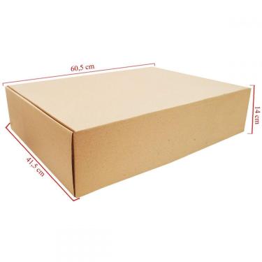 Imagem de Caixa Básica De Papelão Com 50 Unidades Embalagens 60.5cm x 41.5cm x 14cm