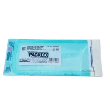 Imagem de Envelope para autoclave 9cm x 23cm Packgc pacote c/ 100 uni