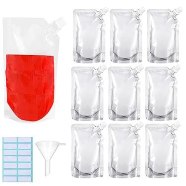 Imagem de Kit de cantil escondível e reutilizável para garrafas de bebidas e bebidas (236 g -10 peças)