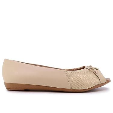Imagem de Sapatilha Feminina Usaflex Peep Toe Salto Rasteir Ak0403005
