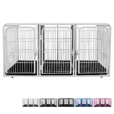 Imagem de Canil Gaiola Triplo Superior Cães Cachorro Pet Shop Tosa Cor:Branco